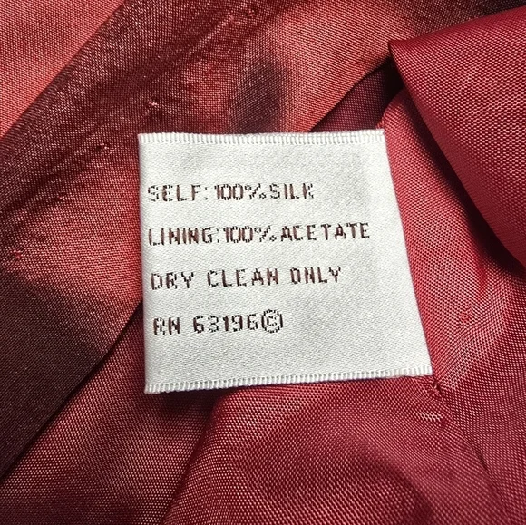 Suzi Chin for Maggy Boutique Red Strapless Silk Midi Dress Size 10 - Picture 6 of 10